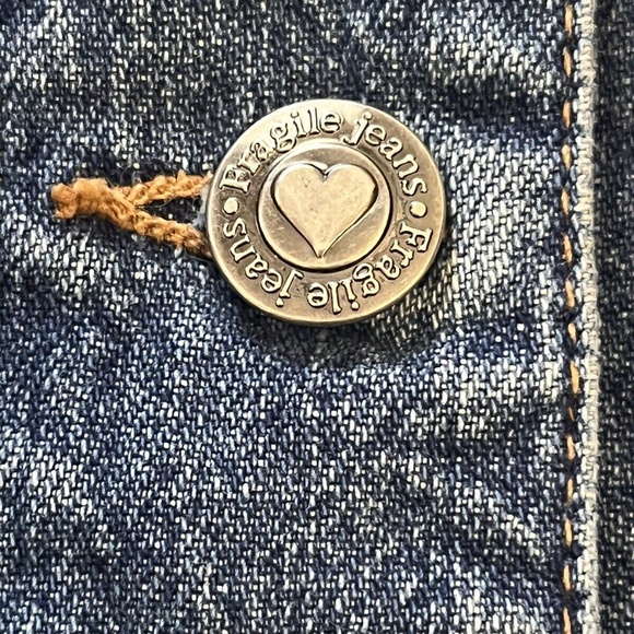 Vintage Late 90’s NWT Fragile Jeans Denim Long Duster Overcoat - Picture 7 of 13